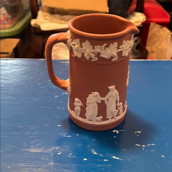 Other - Wedgewood Pitcher with White Relief Design